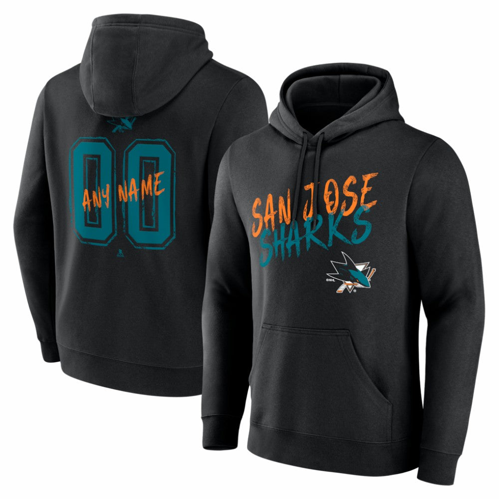 San Jose Sharks Hustle Personalized Name & Number Hoodie Sale