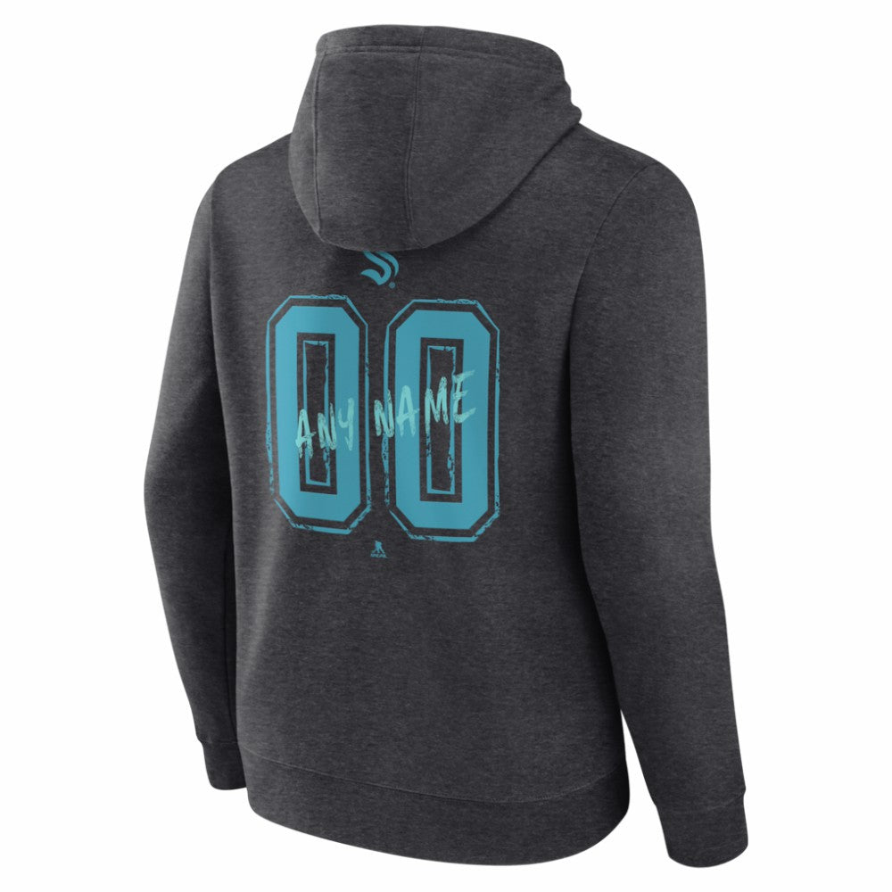 Seattle Kraken Hustle Personalized Name & Number Hoodie For Sale