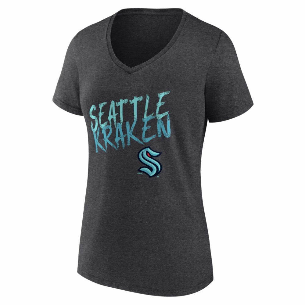 Seattle Kraken Women's Hustle Personalized Name & Number V-Neck T-Shirt Discount