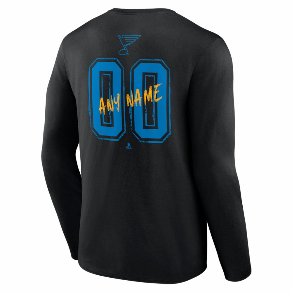 St. Louis Blues Hustle Personalized Name & Number Long Sleeve T-Shirt Discount