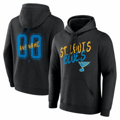 St. Louis Blues Hustle Personalized Name & Number Hoodie Outlet