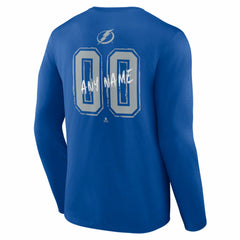 Tampa Bay Lightning Hustle Personalized Name & Number Long Sleeve T-Shirt Outlet