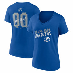 Tampa Bay Lightning Women's Hustle Personalized Name & Number V-Neck T-Shirt For Sale