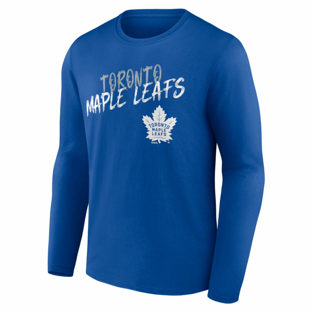 Toronto Maple Leafs Hustle Personalized Name & Number Long Sleeve T-Shirt On Sale