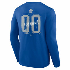 Toronto Maple Leafs Hustle Personalized Name & Number Long Sleeve T-Shirt On Sale