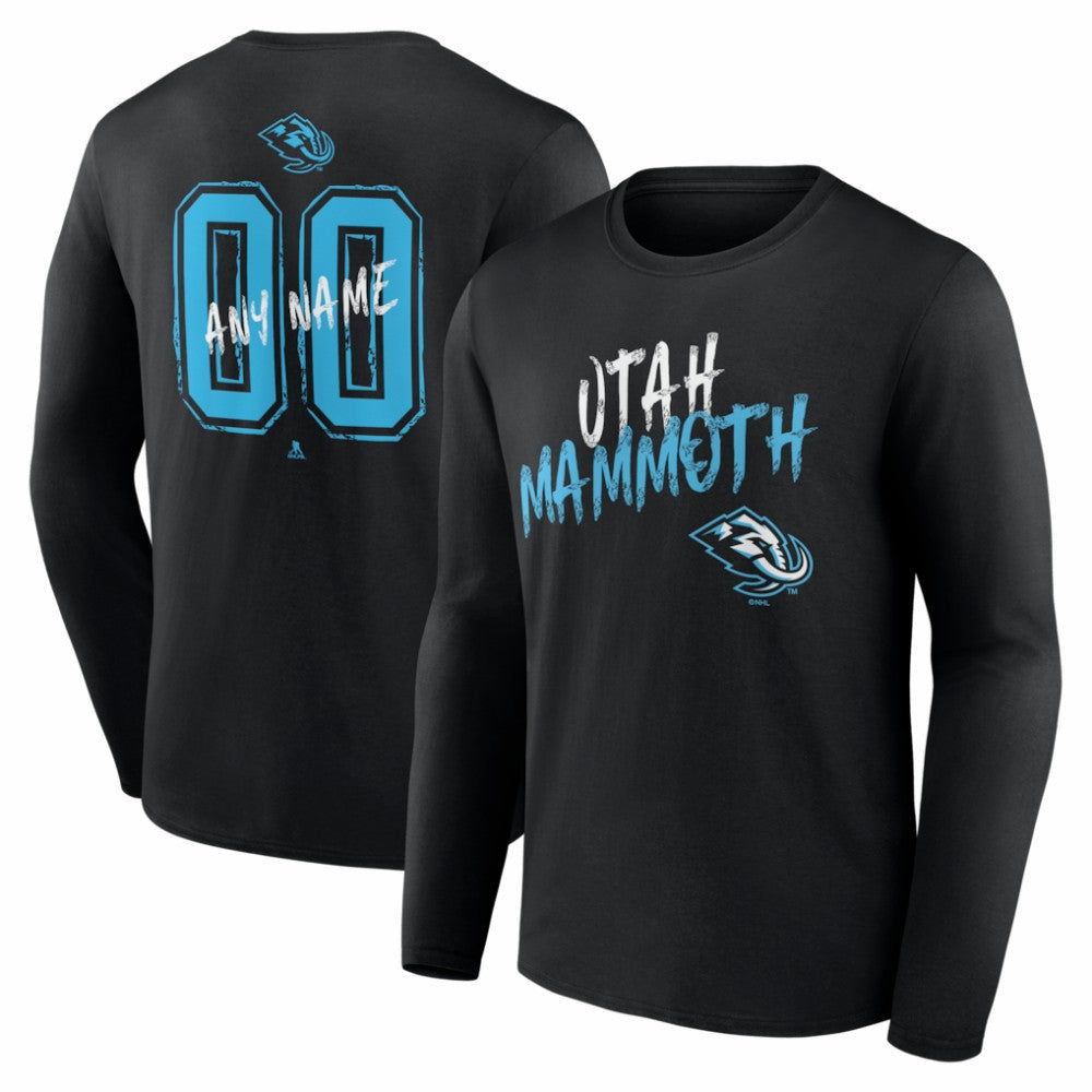 Utah Mammoth Hustle Personalized Name & Number Long Sleeve T-Shirt Outlet