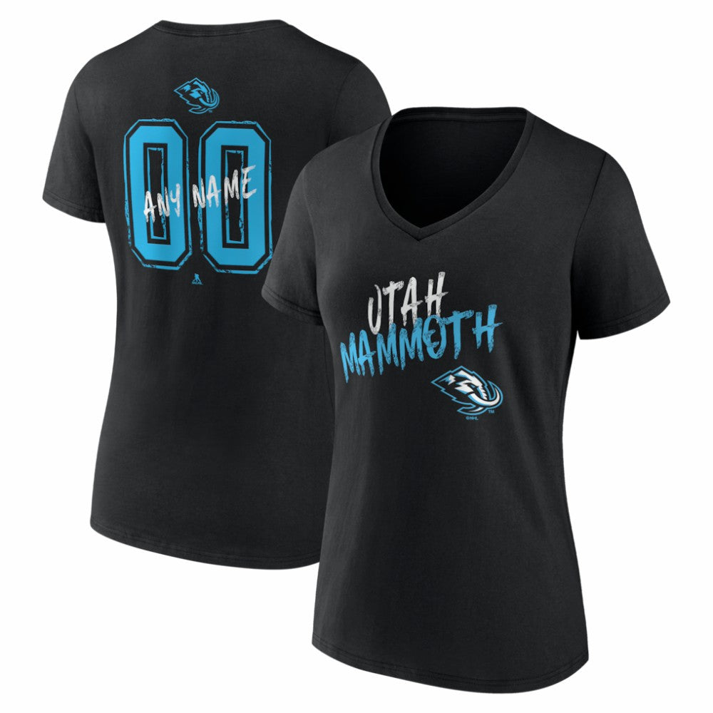 Utah Mammoth Women's Hustle Personalized Name & Number V-Neck T-Shirt Online