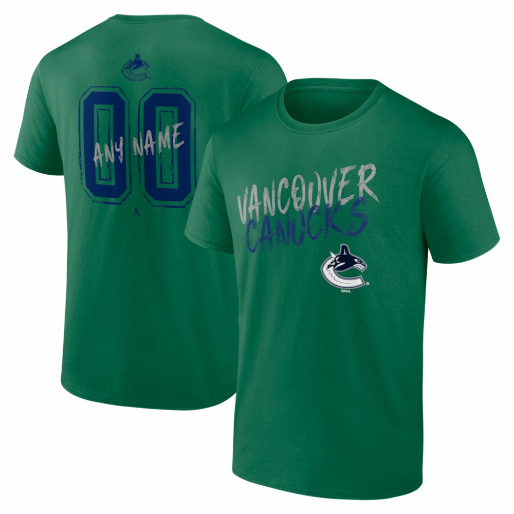 Vancouver Canucks Hustle Personalized Name & Number T-Shirt Online