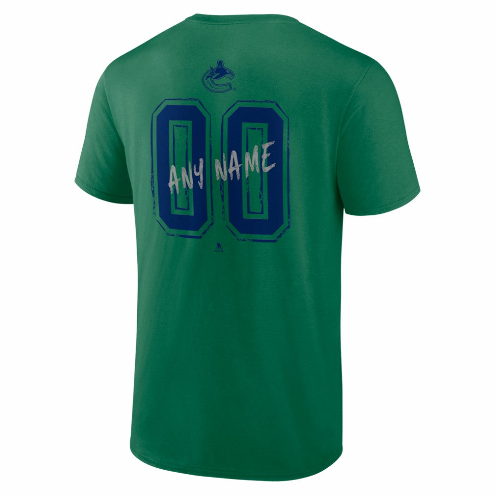 Vancouver Canucks Hustle Personalized Name & Number T-Shirt Online