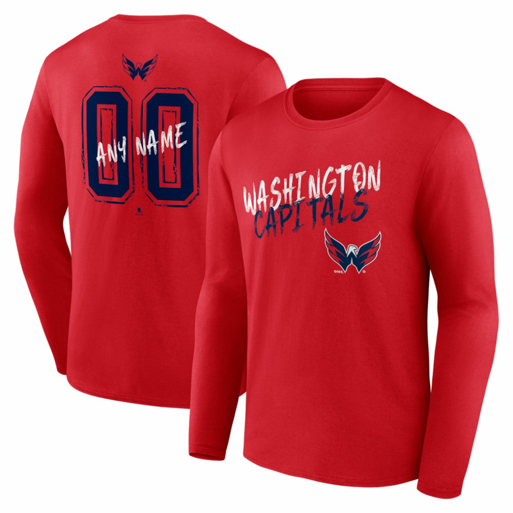 Washington Capitals Hustle Personalized Name & Number Long Sleeve T-Shirt Online