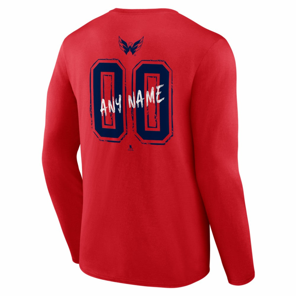 Washington Capitals Hustle Personalized Name & Number Long Sleeve T-Shirt Online