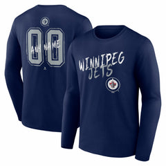 Winnipeg Jets Hustle Personalized Name & Number Long Sleeve T-Shirt Discount