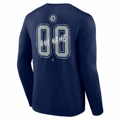Winnipeg Jets Hustle Personalized Name & Number Long Sleeve T-Shirt Discount