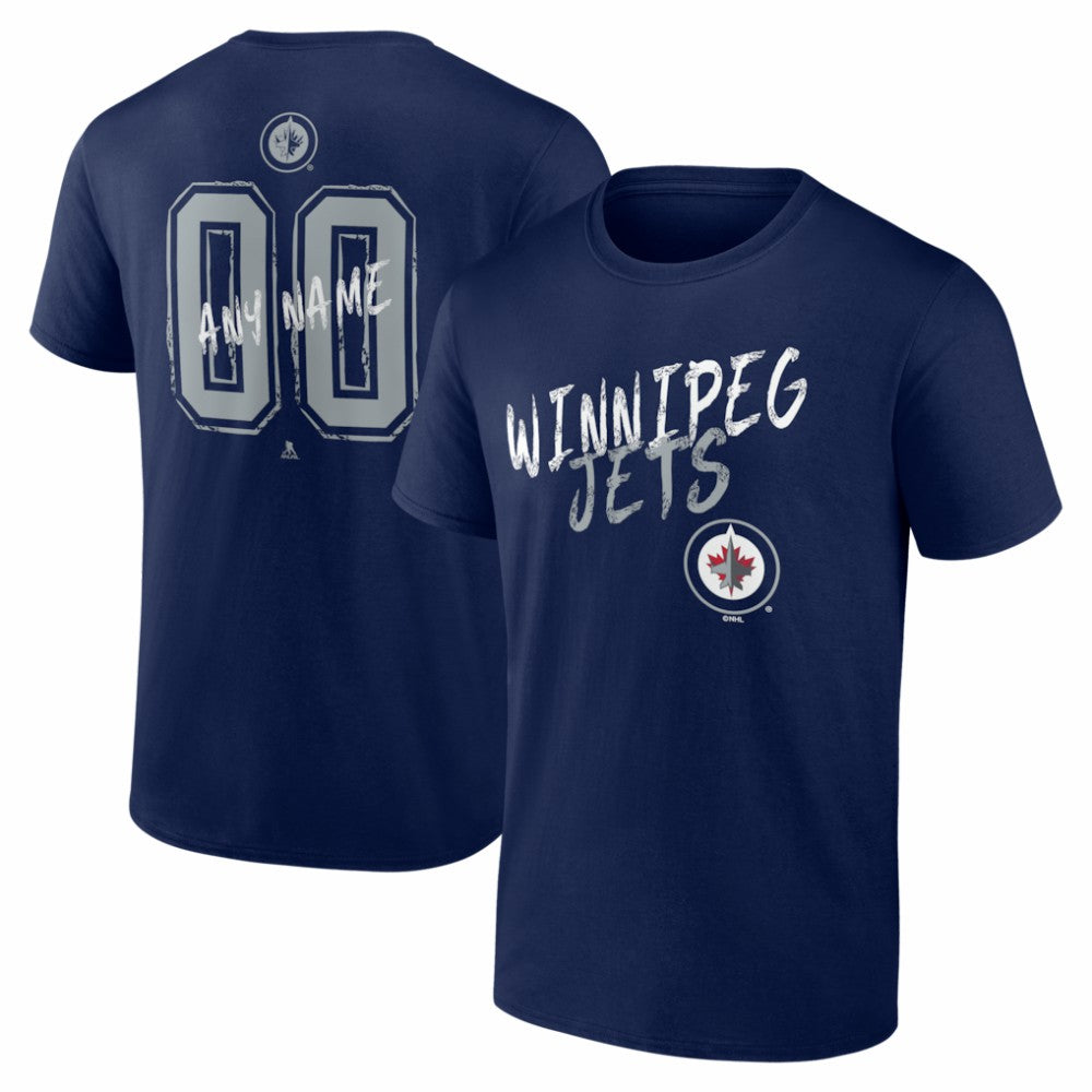 Winnipeg Jets Hustle Personalized Name & Number T-Shirt Sale
