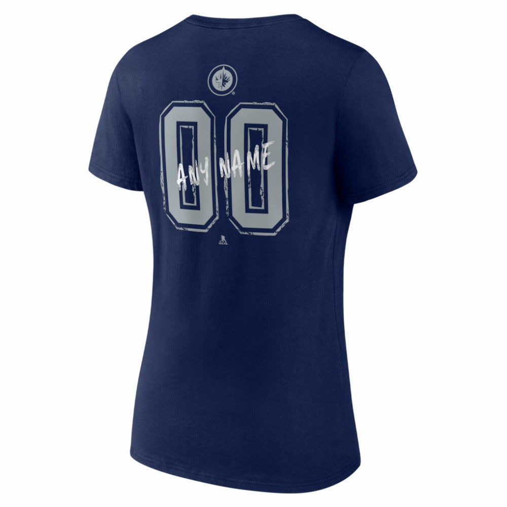 Winnipeg Jets Women's Hustle Personalized Name & Number V-Neck T-Shirt Sale