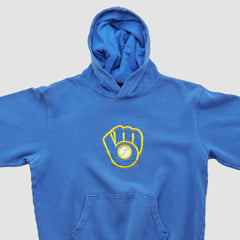 Milwaukee Brewers Majestic 2000s Hooded Pullover Sweatshirt | MLB Discount