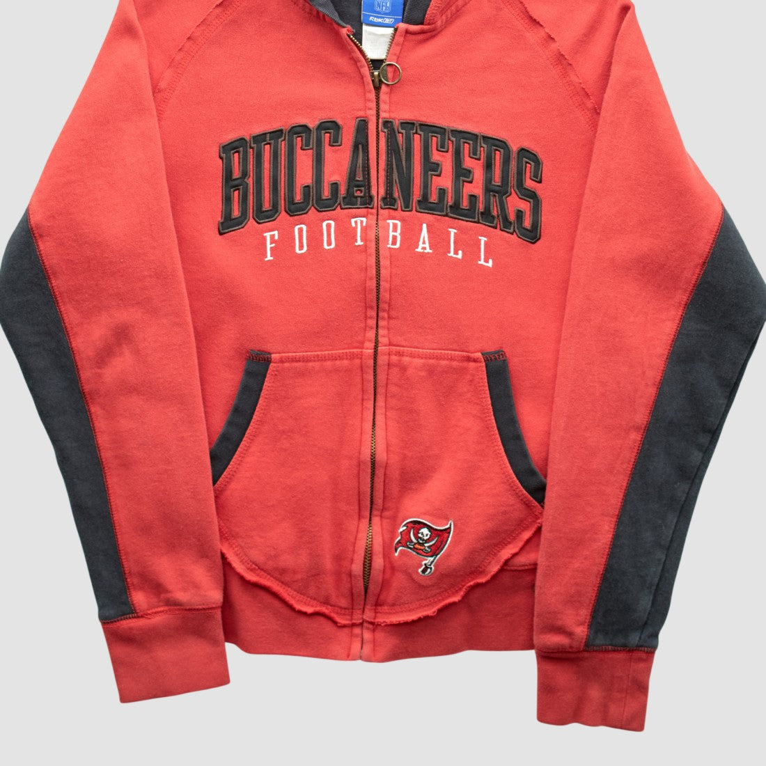 Tampa Bay Buccaneers Fanatics Reebok 2000s Hooded Full Zip Sweatshirt