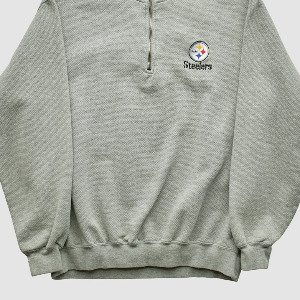 Pittsburgh Steelers Fanatics Lee Sport 90s 1/4 Zip Sweatshirt
