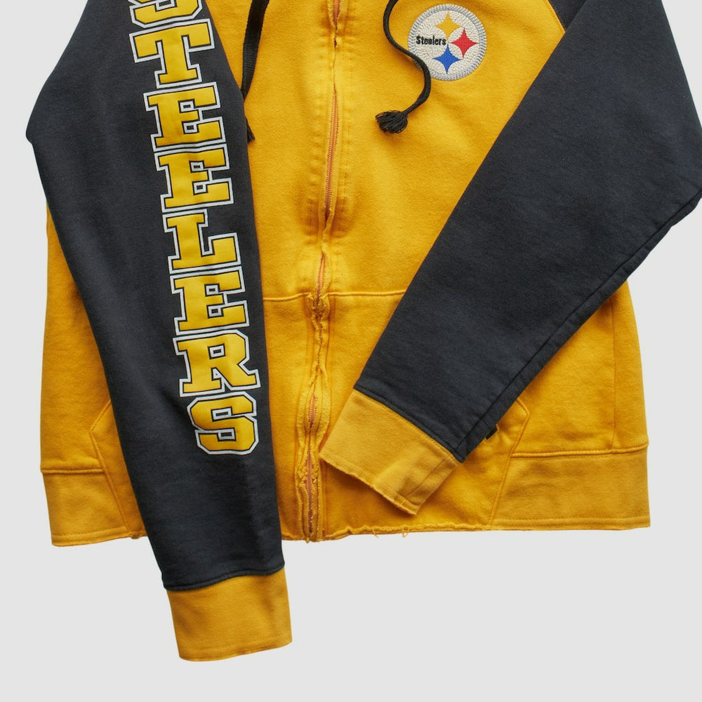 Pittsburgh Steelers Fanatics Reebok 2000s Hooded Full Zip Sweatshirt