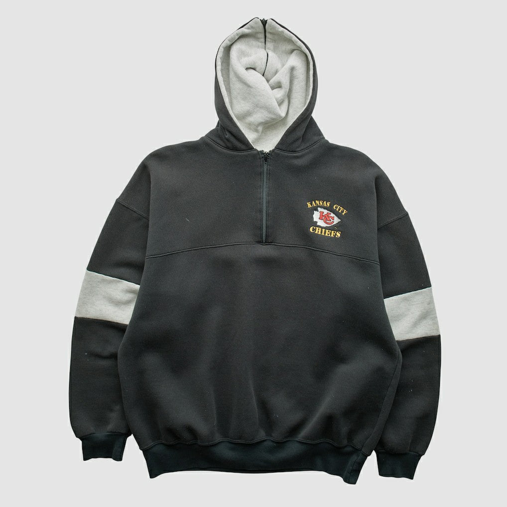 Kansas City Chiefs Fanatics Dodger 90s Hooded 1/4 Zip Sweatshirt