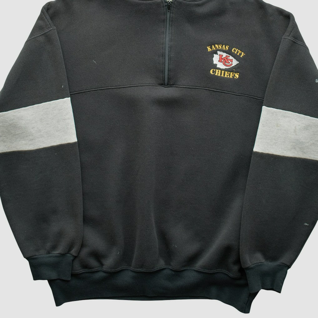 Kansas City Chiefs Fanatics Dodger 90s Hooded 1/4 Zip Sweatshirt