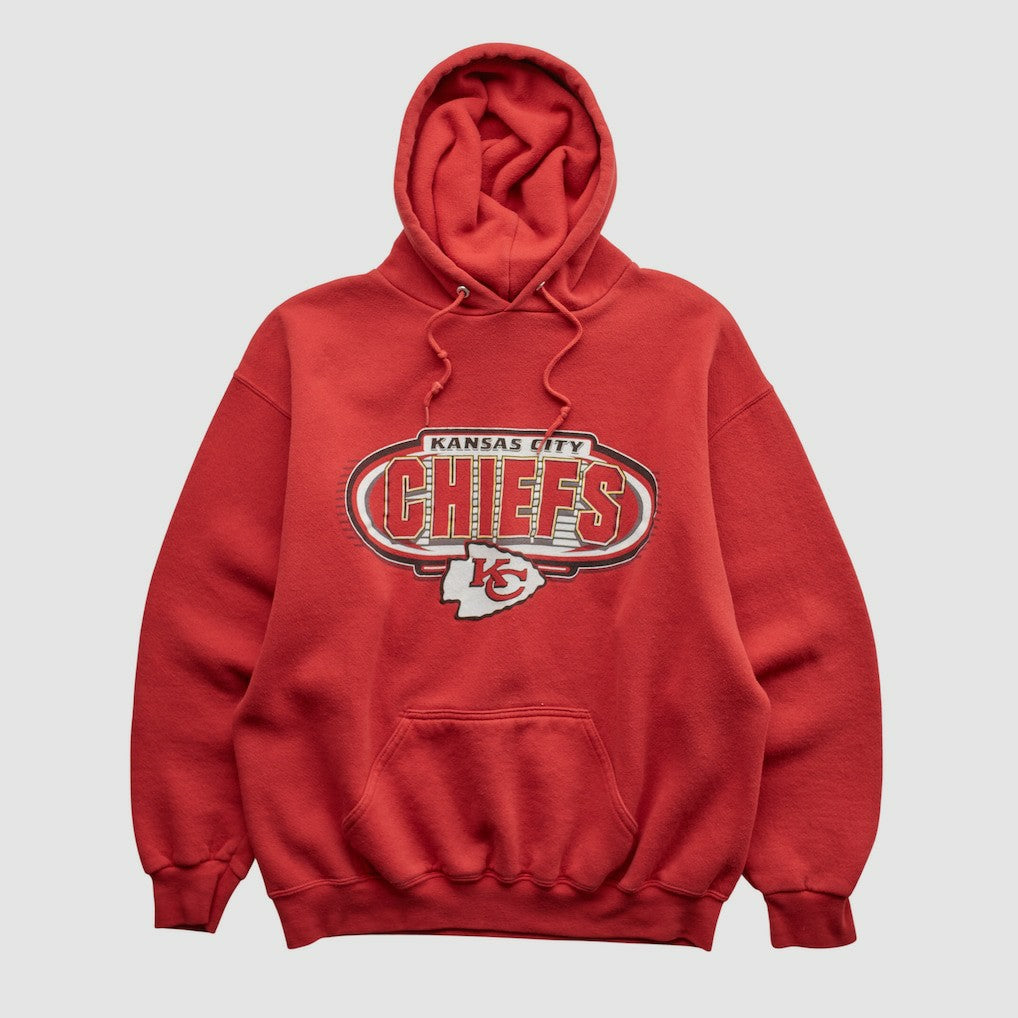 Kansas City Chiefs Fanatics Logo Athletic 90s Hooded Pullover Sweatshirt