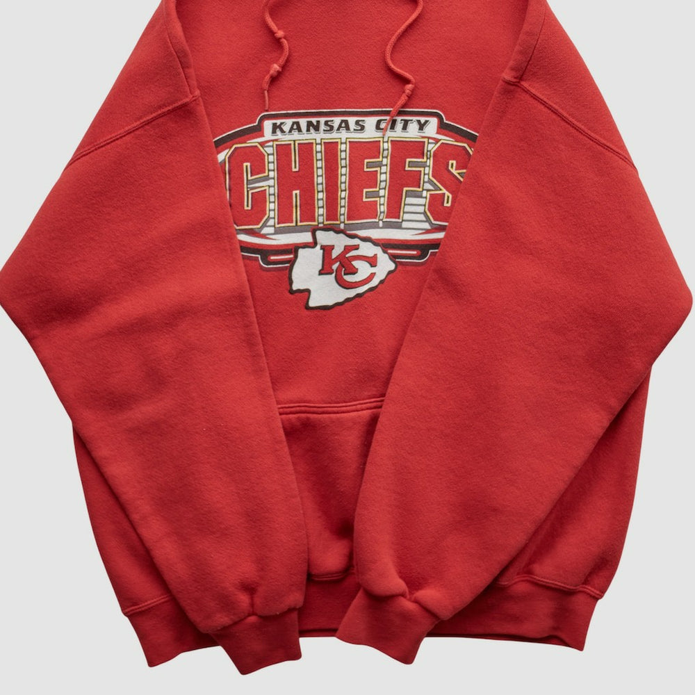 Kansas City Chiefs Fanatics Logo Athletic 90s Hooded Pullover Sweatshirt