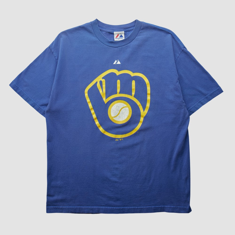 Milwaukee Brewers Majestic 2000s T-shirt | MLB New