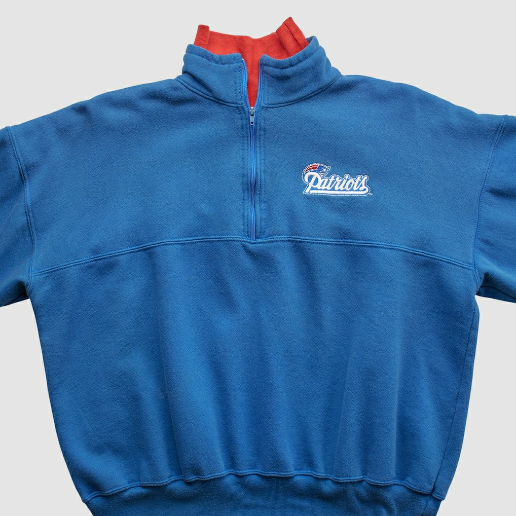 New England Patriots Fanatics Dodger 90s 1/4 Zip Sweatshirt