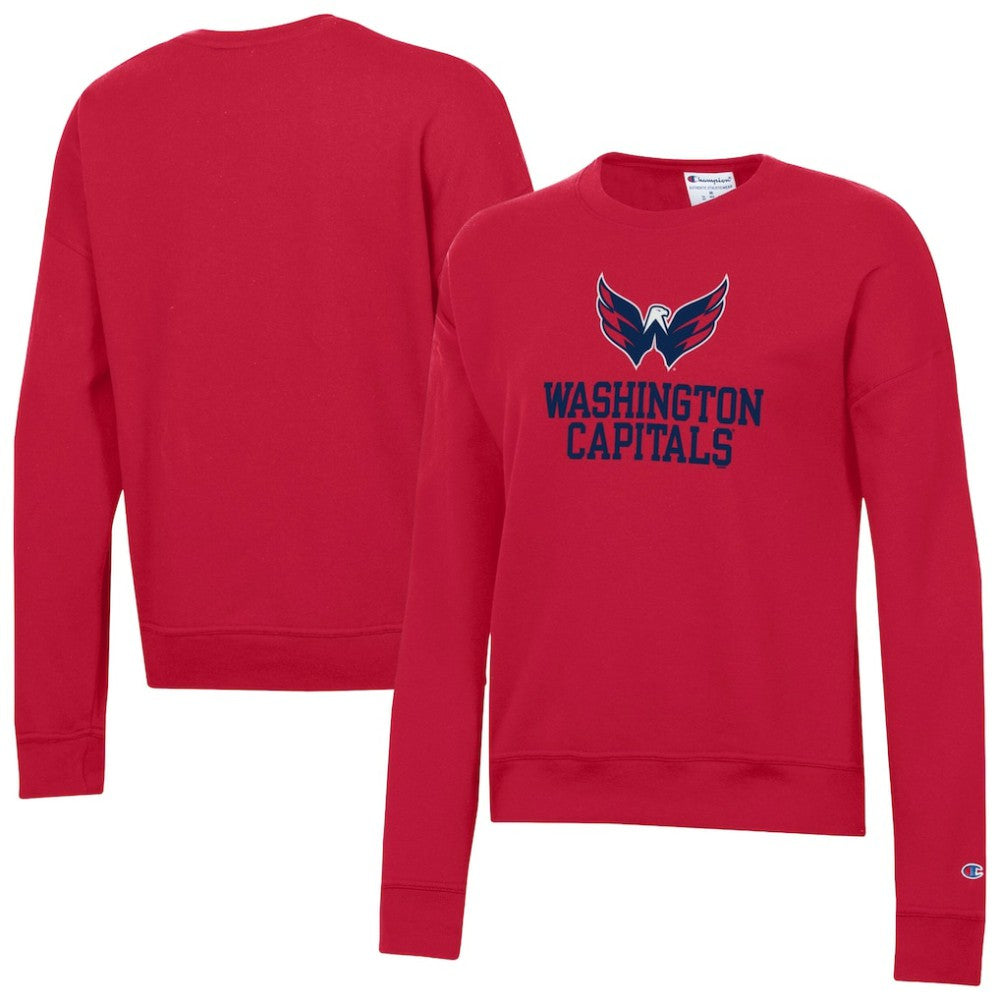 Washington Capitals Champion Women's Wordmark Lockup Powerblend Sweatshirt Discount