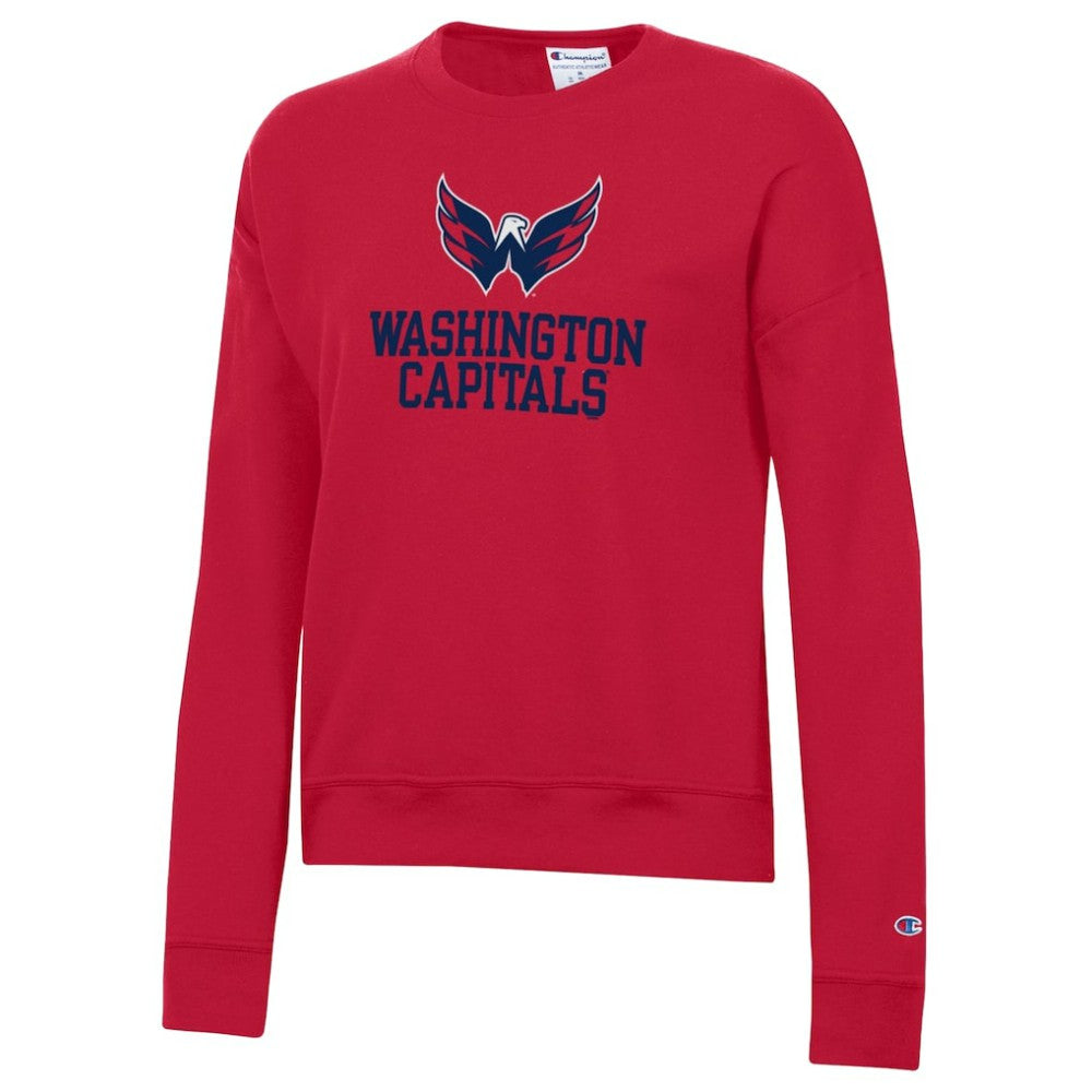 Washington Capitals Champion Women's Wordmark Lockup Powerblend Sweatshirt Discount
