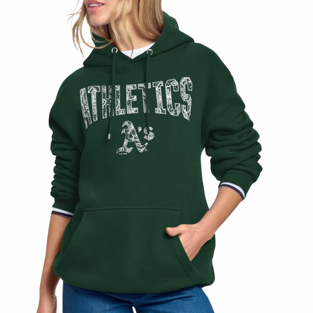 Athletics Starter Women's Lace Team Lockup Fleece Hoodie | MLB Online