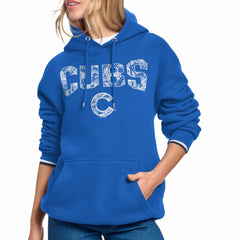 Chicago Cubs Starter Women's Lace Team Lockup Fleece Hoodie | MLB Sale