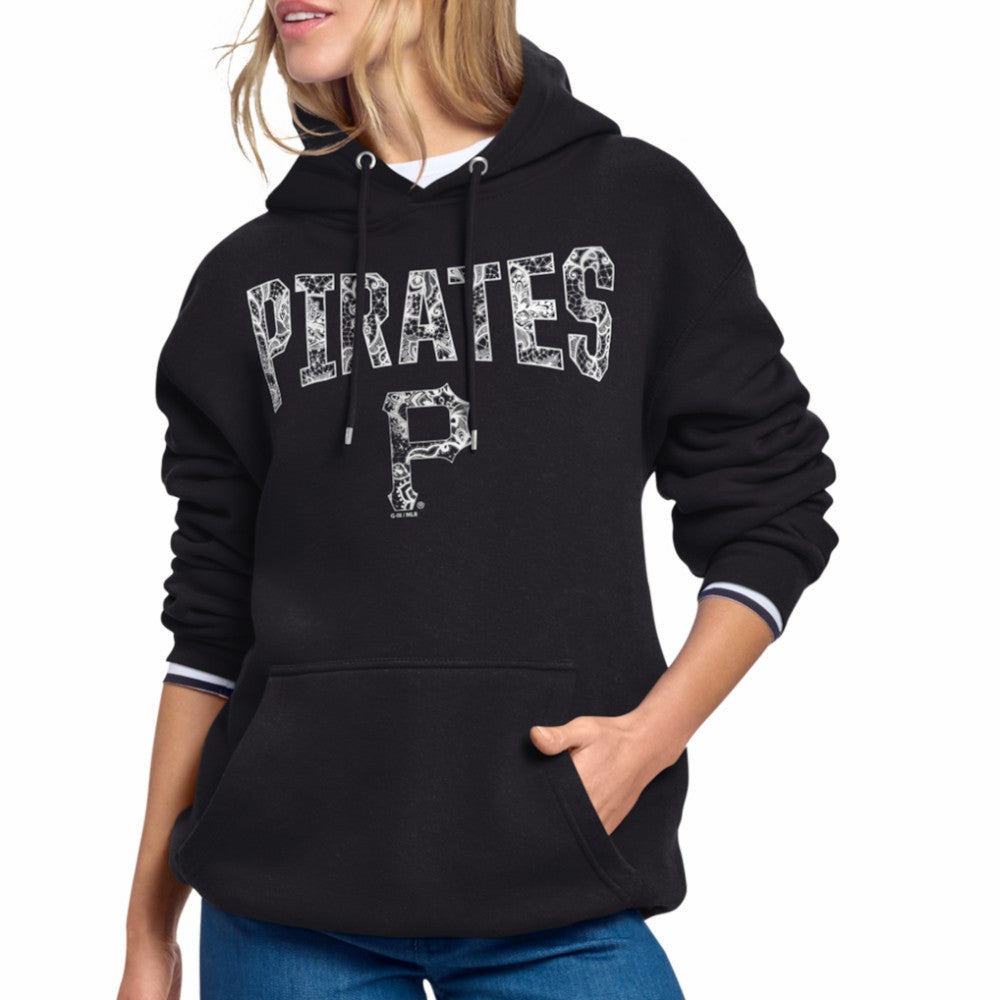 Pittsburgh Pirates Starter Women's Lace Team Lockup Fleece Hoodie | MLB Shop