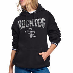 Colorado Rockies Starter Women's Lace Team Lockup Fleece Hoodie | MLB US