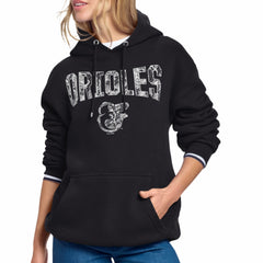 Baltimore Orioles Starter Women's Lace Team Lockup Fleece Hoodie | MLB For sale