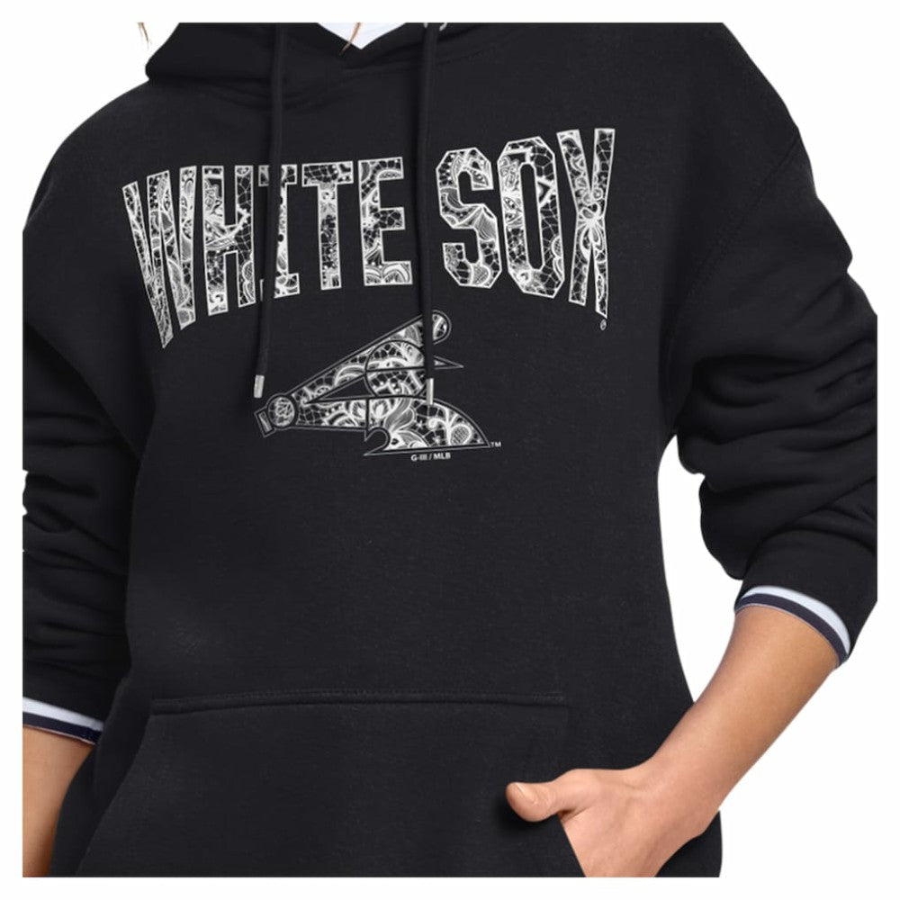 Chicago White Sox Starter Women's Lace Team Lockup Fleece Hoodie | MLB Near me
