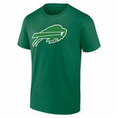Buffalo Bills  Josh Allen  St. Patrick's Day Icon Name & Number T-Shirt