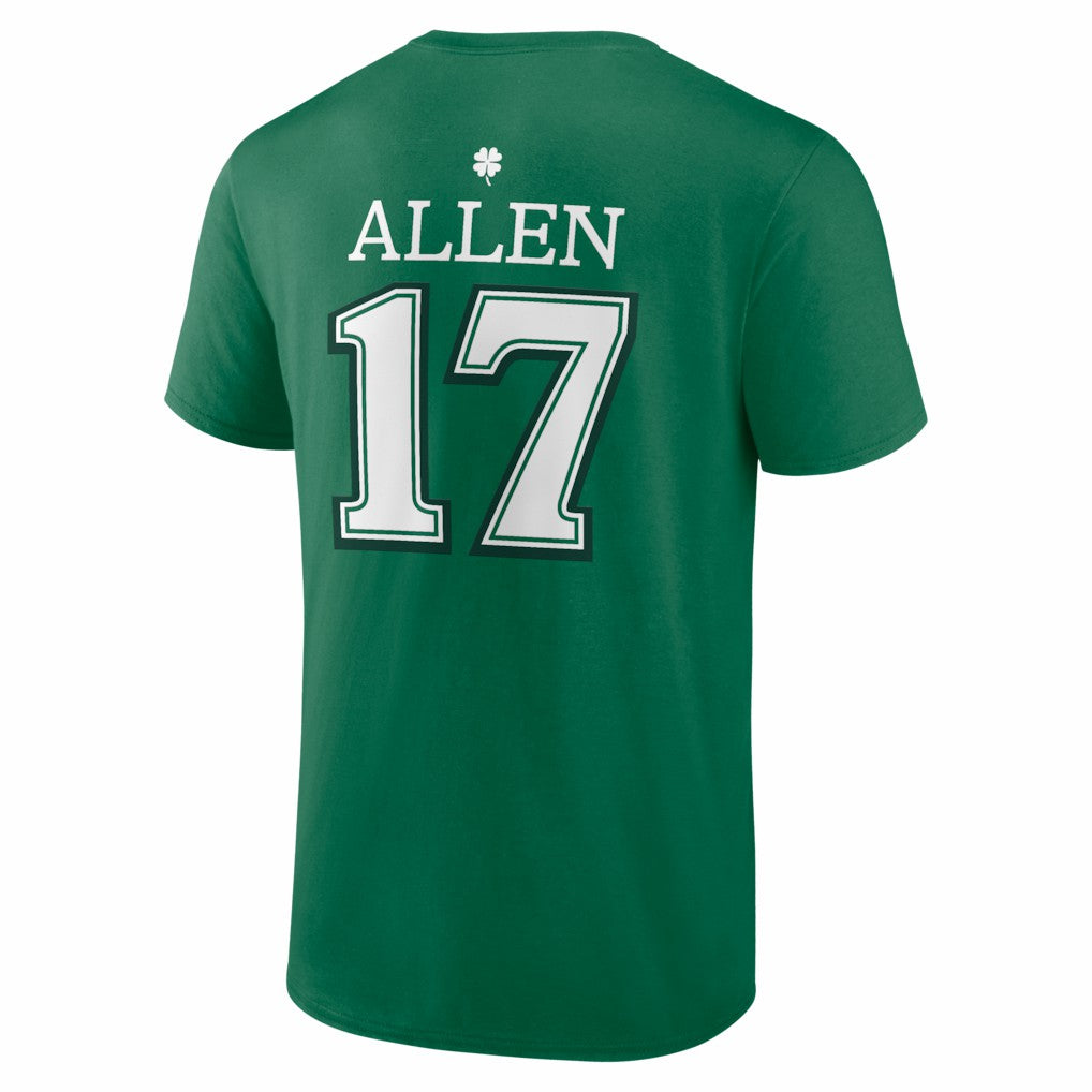 Buffalo Bills  Josh Allen  St. Patrick's Day Icon Name & Number T-Shirt