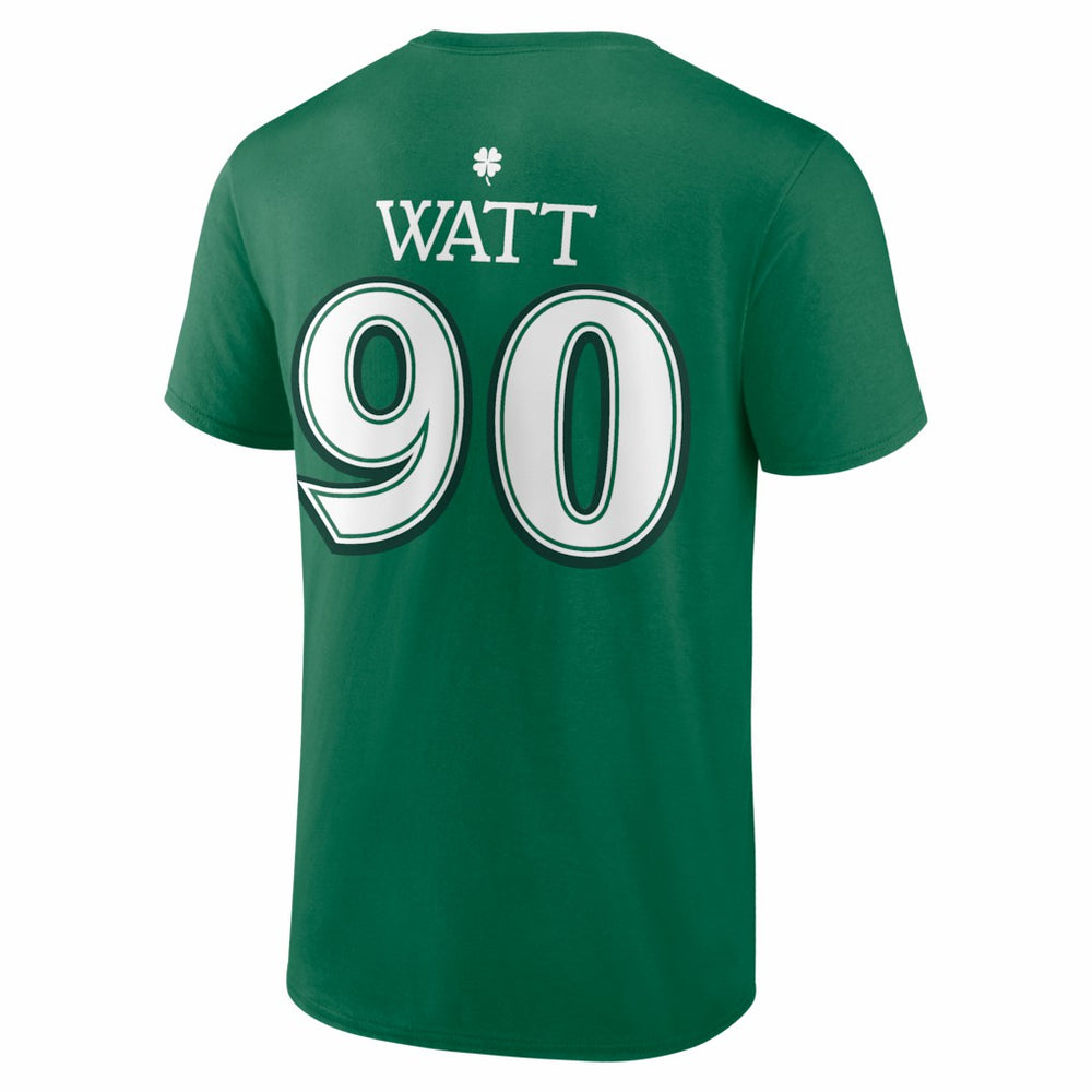Pittsburgh Steelers  T.J. Watt  St. Patrick's Day Icon Name & Number T-Shirt
