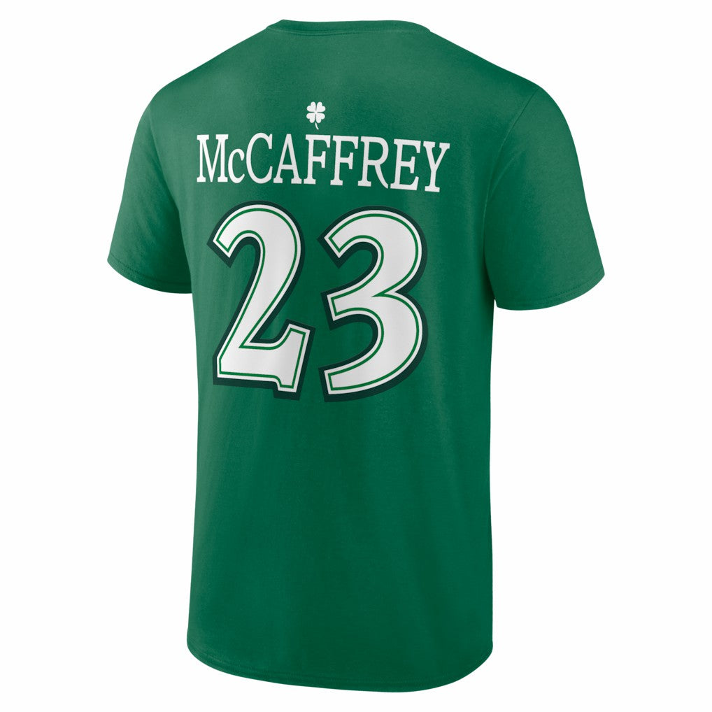 San Francisco 49ers  Christian McCaffrey  St. Patrick's Day Icon Name & Number T-Shirt
