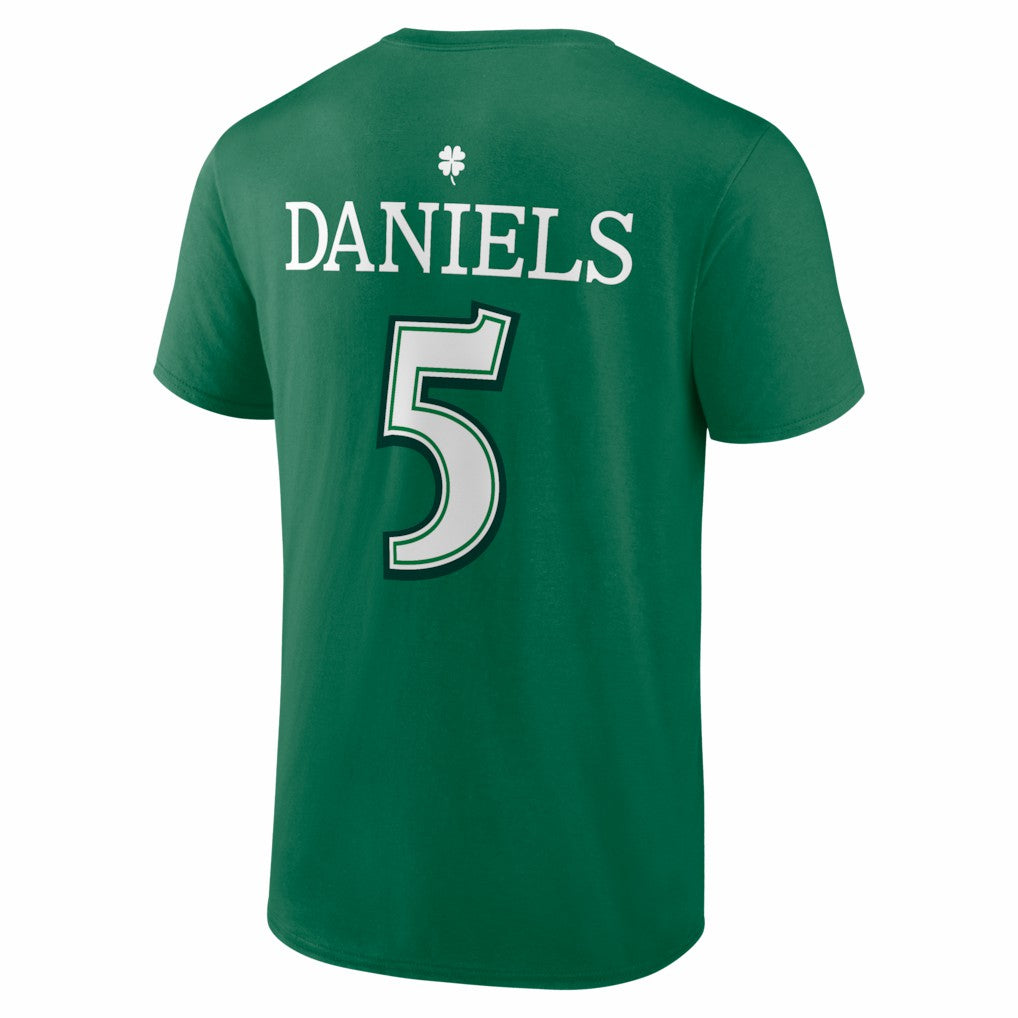 Washington Commanders  Jayden Daniels  St. Patrick's Day Icon Name & Number T-Shirt