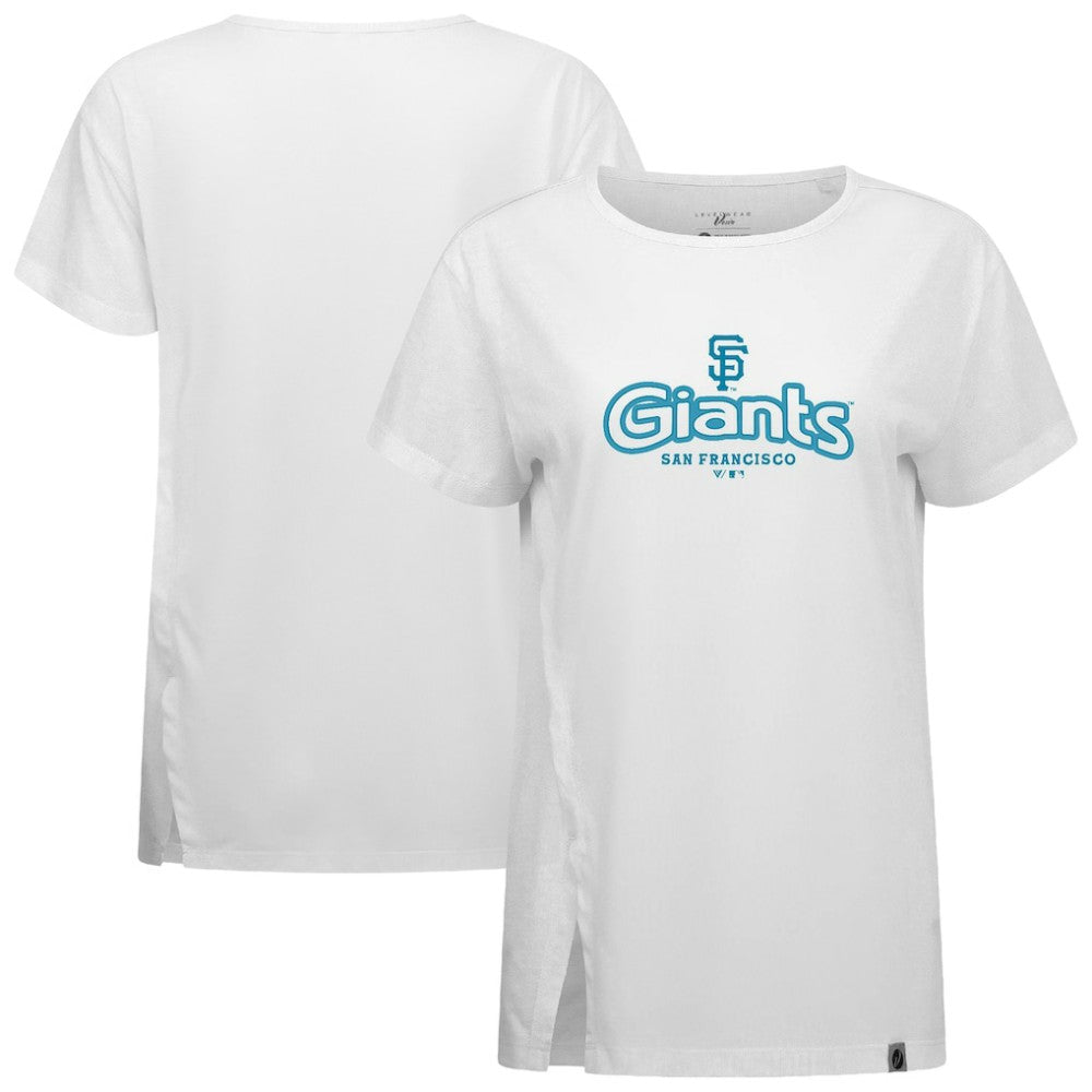 San Francisco Giants Levelwear Women's Blue Haven Influx Cornerstone T-Shirt | MLB On Sale