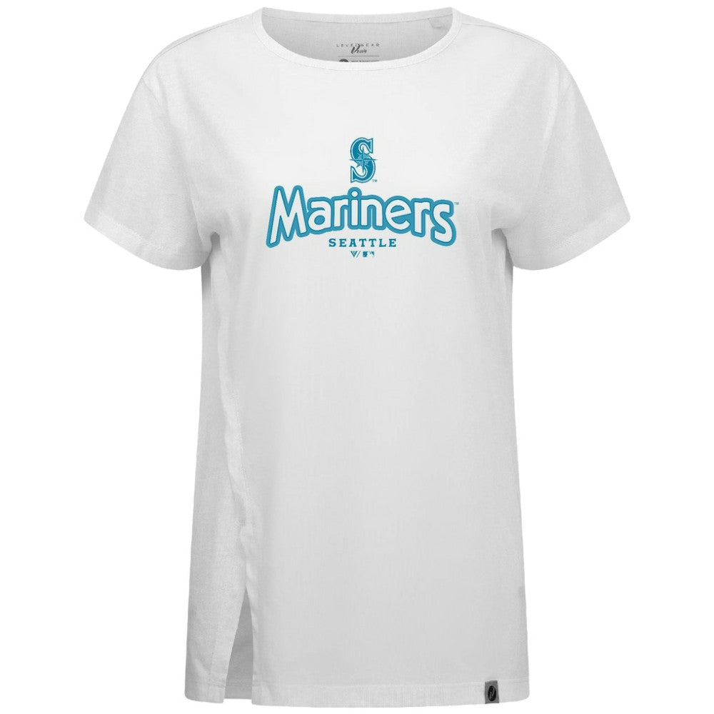 Seattle Mariners Levelwear Women's Blue Haven Influx Cornerstone T-Shirt | MLB New