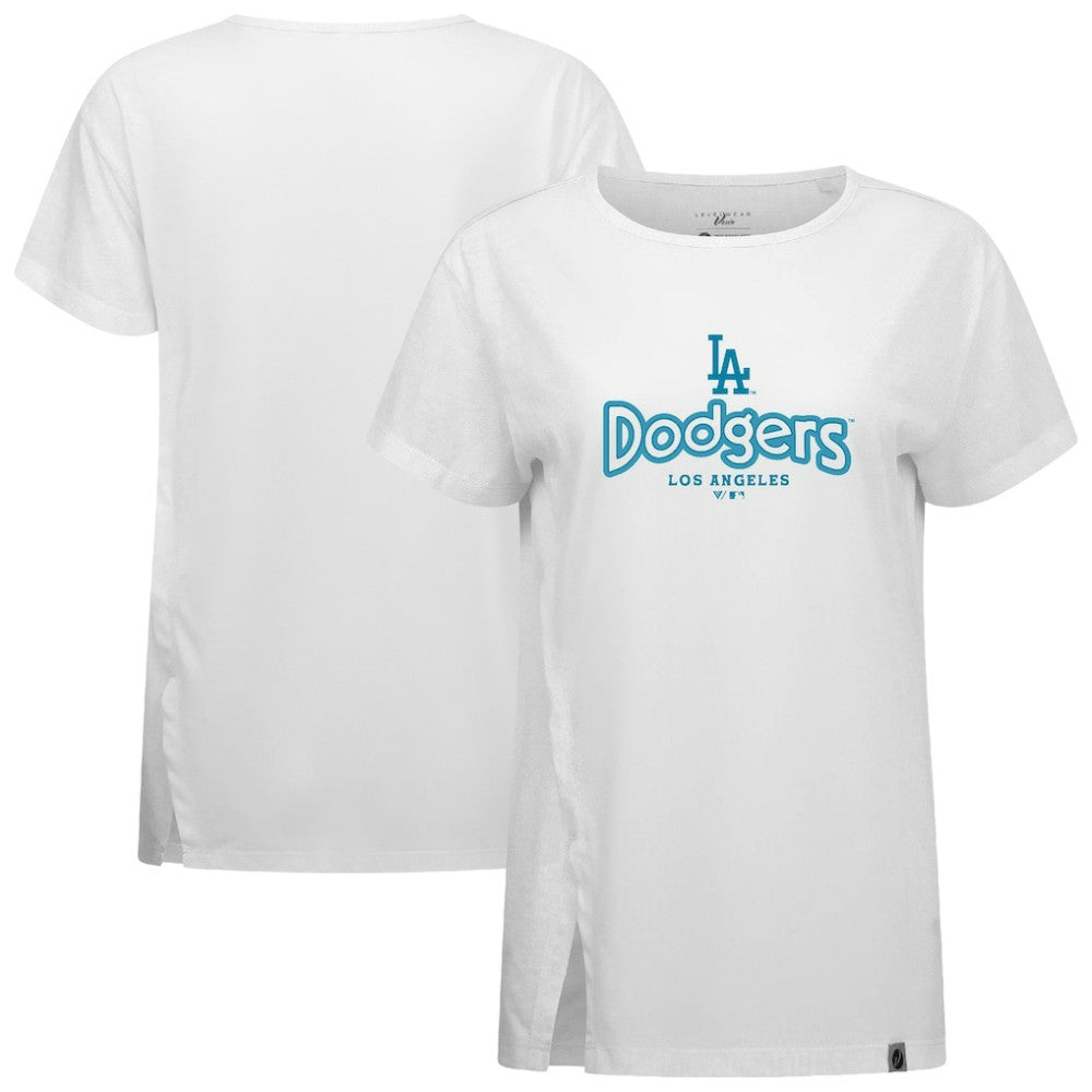 Los Angeles Dodgers Levelwear Women's Blue Haven Influx Cornerstone T-Shirt | MLB Sale