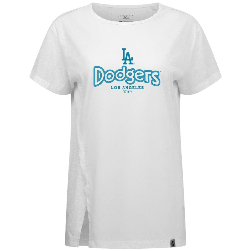 Los Angeles Dodgers Levelwear Women's Blue Haven Influx Cornerstone T-Shirt | MLB Sale