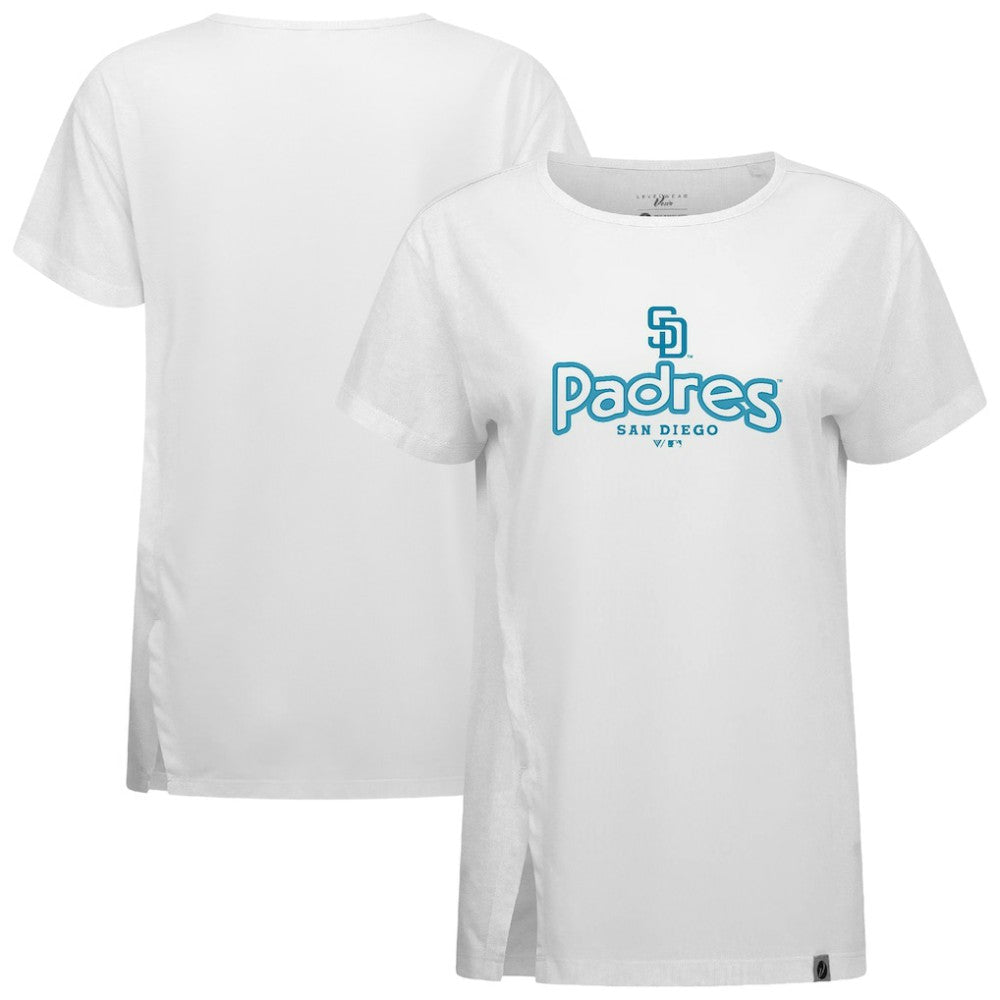 San Diego Padres Levelwear Women's Blue Haven Influx Cornerstone T-Shirt | MLB US