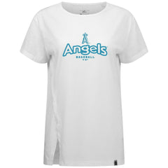 Los Angeles Angels Levelwear Women's Blue Haven Influx Cornerstone T-Shirt | MLB New