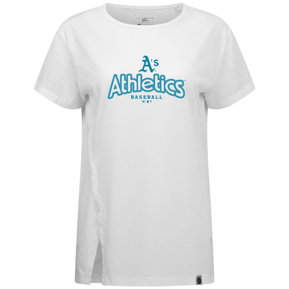 Athletics Levelwear Women's Blue Haven Influx Cornerstone T-Shirt | MLB Sale