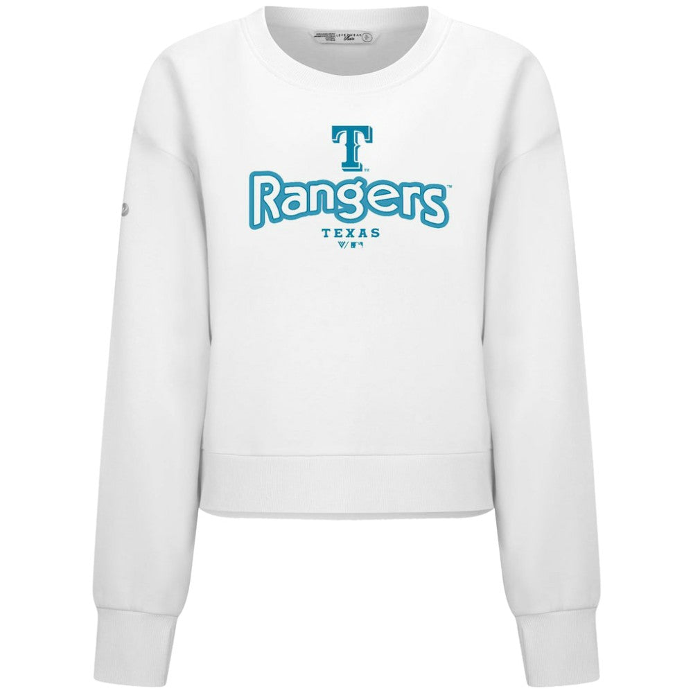 Texas Rangers Levelwear Women's Judd Cornerstone Cropped Sweatshirt | MLB US